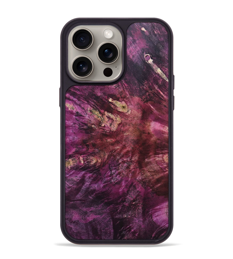 iPhone 15 Pro Max Wood+Resin Phone Case - Shelly (Wood Burl, 668876)