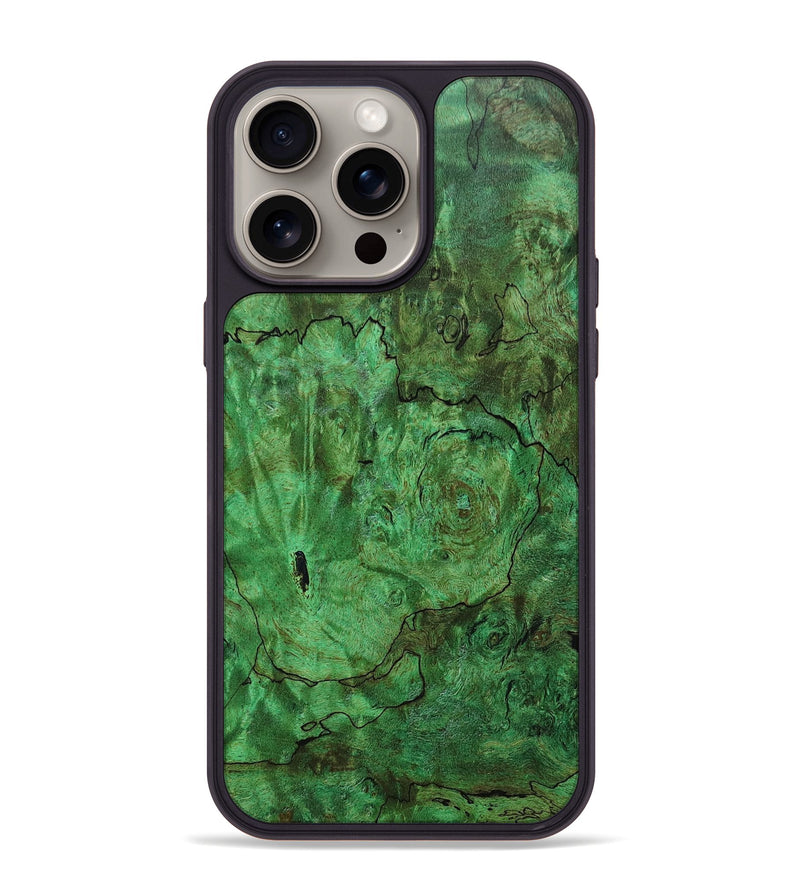 iPhone 15 Pro Max Wood+Resin Phone Case - Ronnie (Wood Burl, 668878)