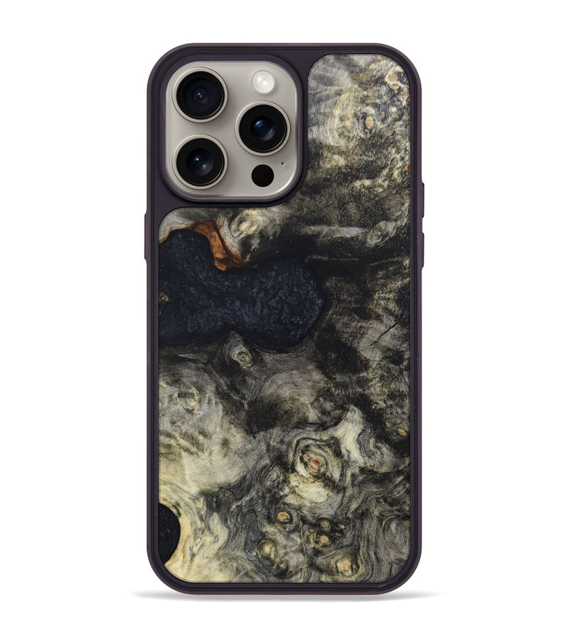 iPhone 15 Pro Max Wood+Resin Phone Case - Anderson (Wood Burl, 668884)