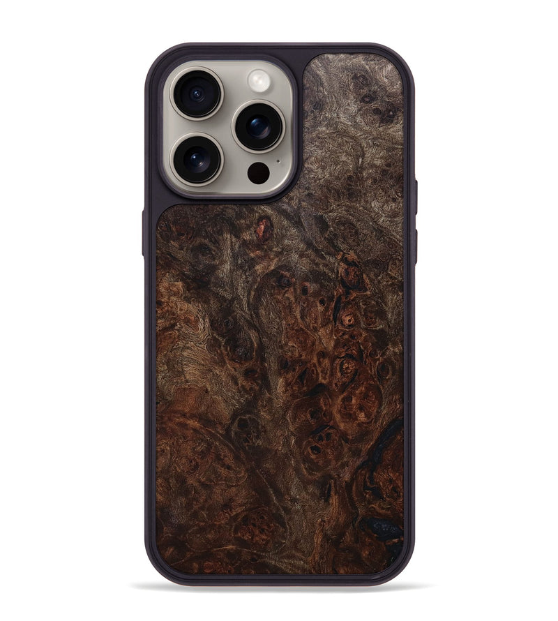 iPhone 15 Pro Max Wood+Resin Phone Case - Calvin (Wood Burl, 668889)
