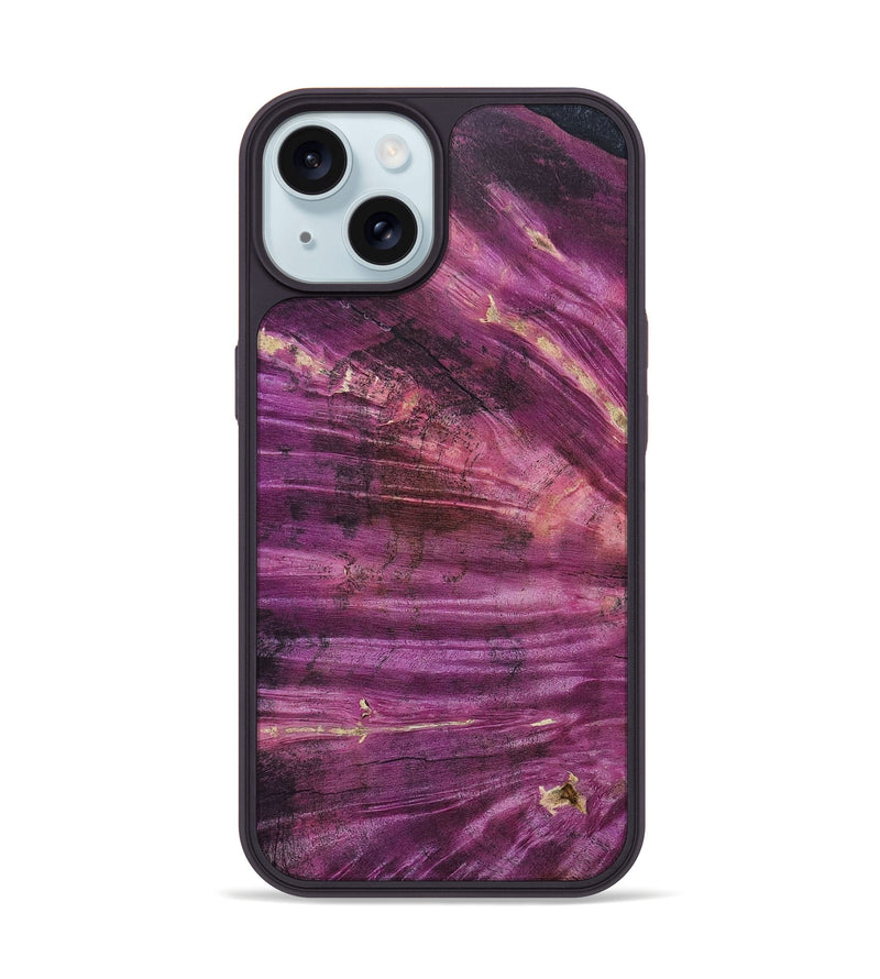 iPhone 15 Wood+Resin Phone Case - Dominic (Wood Burl, 668891)