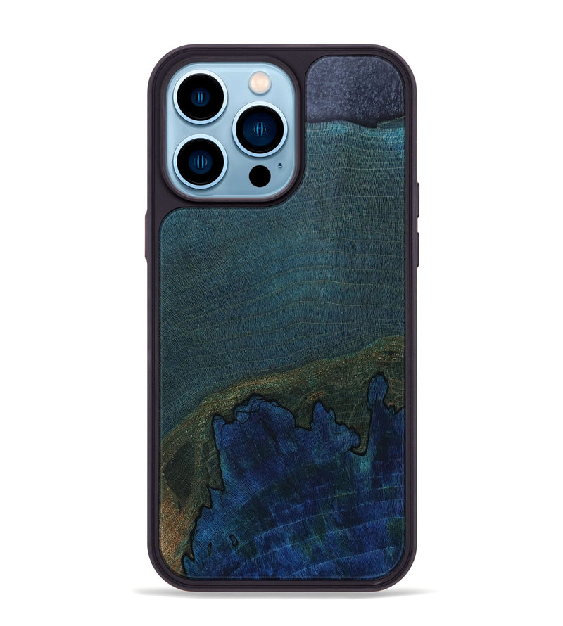 iPhone 14 Pro Max Wood+Resin Phone Case - Trisha (Wood Burl, 668892)