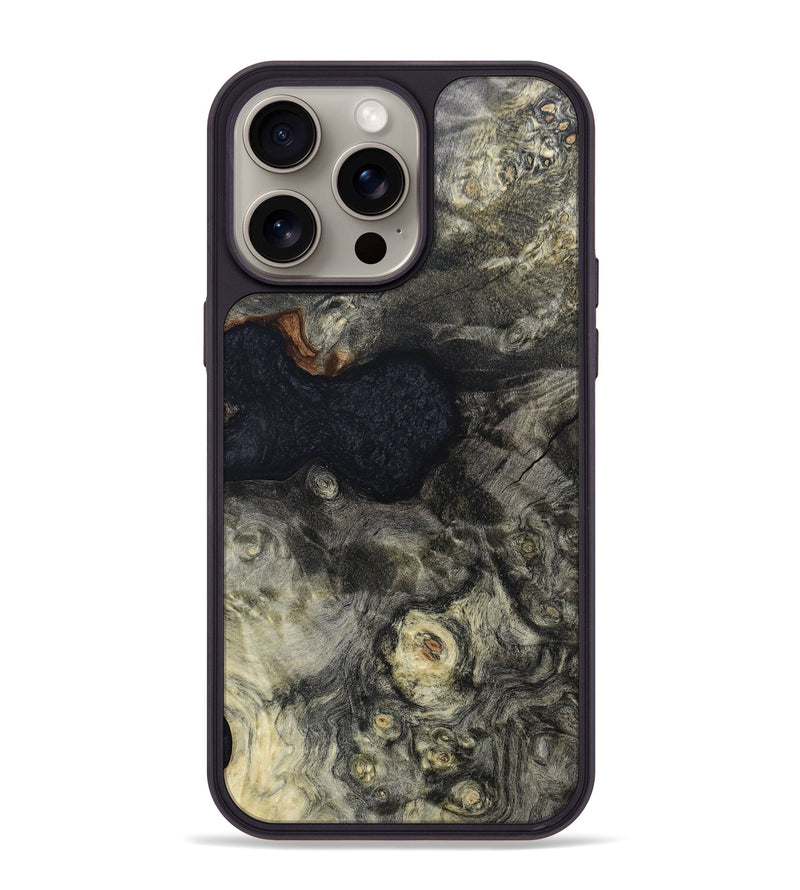iPhone 15 Pro Max Wood+Resin Phone Case - Raymond (Wood Burl, 668900)