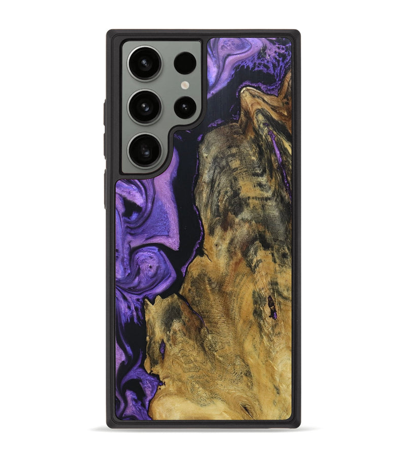 Galaxy S23 Ultra Wood+Resin Phone Case - Eloise (Purple, 669002)