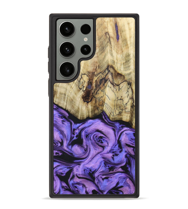 Galaxy S23 Ultra Wood+Resin Phone Case - Dena (Purple, 669010)