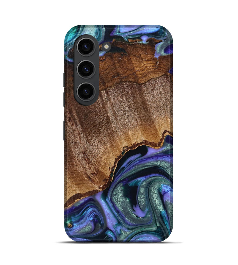 Galaxy S23 Wood+Resin Live Edge Phone Case - Nathan (Purple, 669104)
