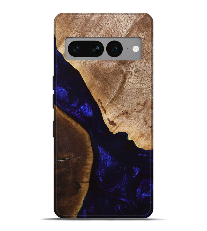 Pixel 7 Pro Wood+Resin Live Edge Phone Case - Aniya (Blue, 669113)