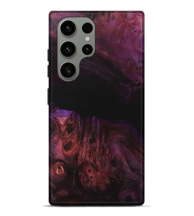 Galaxy S23 Ultra Wood+Resin Live Edge Phone Case - Giuliana (Pure Black, 669122)