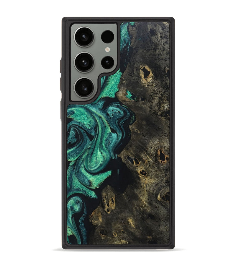 Galaxy S23 Ultra Wood+Resin Phone Case - Nia (Green, 669205)