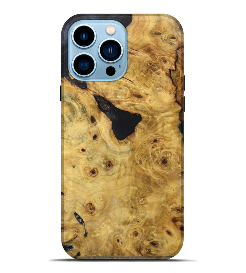 iPhone 14 Pro Max Wood+Resin Live Edge Phone Case - Kaitlyn (Wood Burl, 669253)