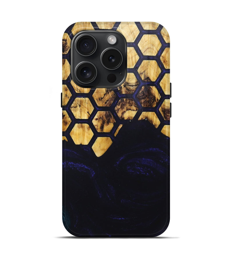 iPhone 15 Pro Wood+Resin Live Edge Phone Case - Marlene (Pattern, 669257)