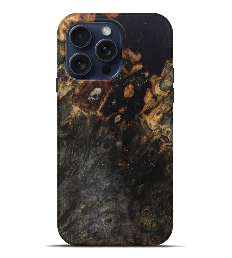 iPhone 15 Pro Max Wood+Resin Live Edge Phone Case - Lia (Wood Burl, 669259)