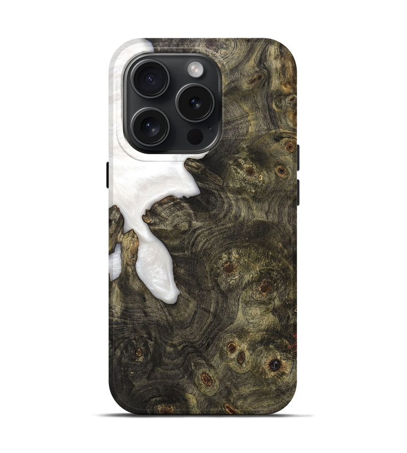 iPhone 15 Pro Wood+Resin Live Edge Phone Case - Mckenzie (Wood Burl, 669260)