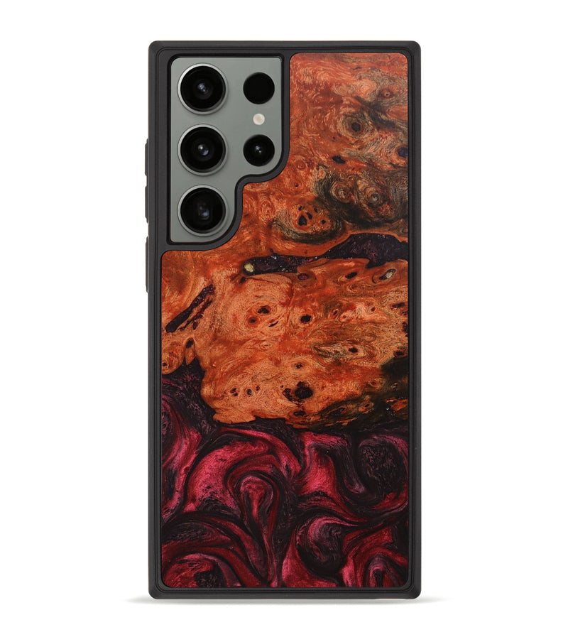 Galaxy S23 Ultra Wood+Resin Phone Case - Emmanuel (Red, 669474)