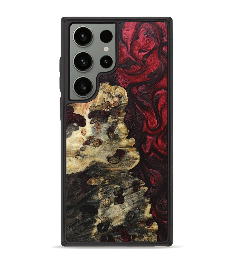 Galaxy S23 Ultra Wood+Resin Phone Case - Adele (Red, 669490)