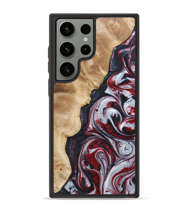 Galaxy S23 Ultra Wood+Resin Phone Case - Jamie (Red, 669494)