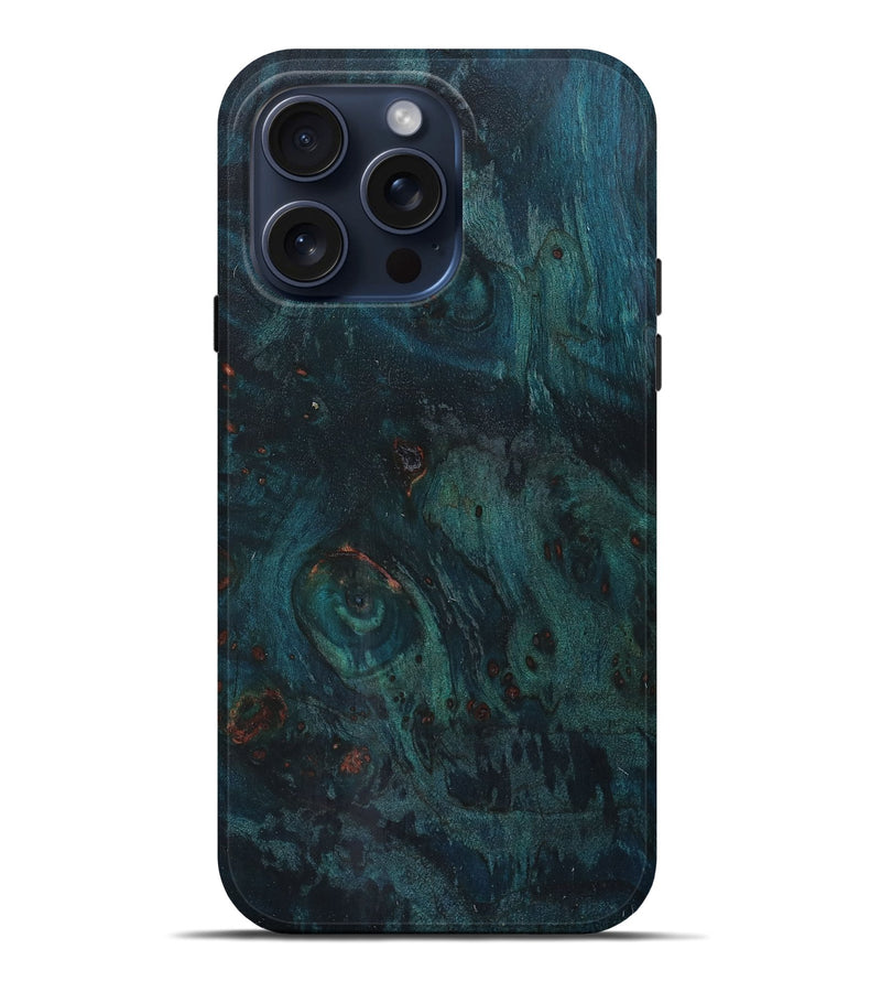 iPhone 15 Pro Max Wood+Resin Live Edge Phone Case - Gina (Wood Burl, 669549)