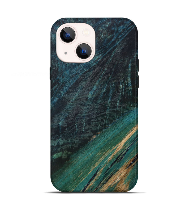 iPhone 13 Wood+Resin Live Edge Phone Case - Marlene (Wood Burl, 669552)