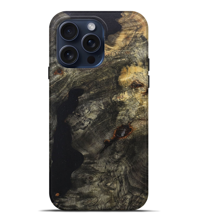 iPhone 15 Pro Max Wood+Resin Live Edge Phone Case - Lucinda (Wood Burl, 669553)