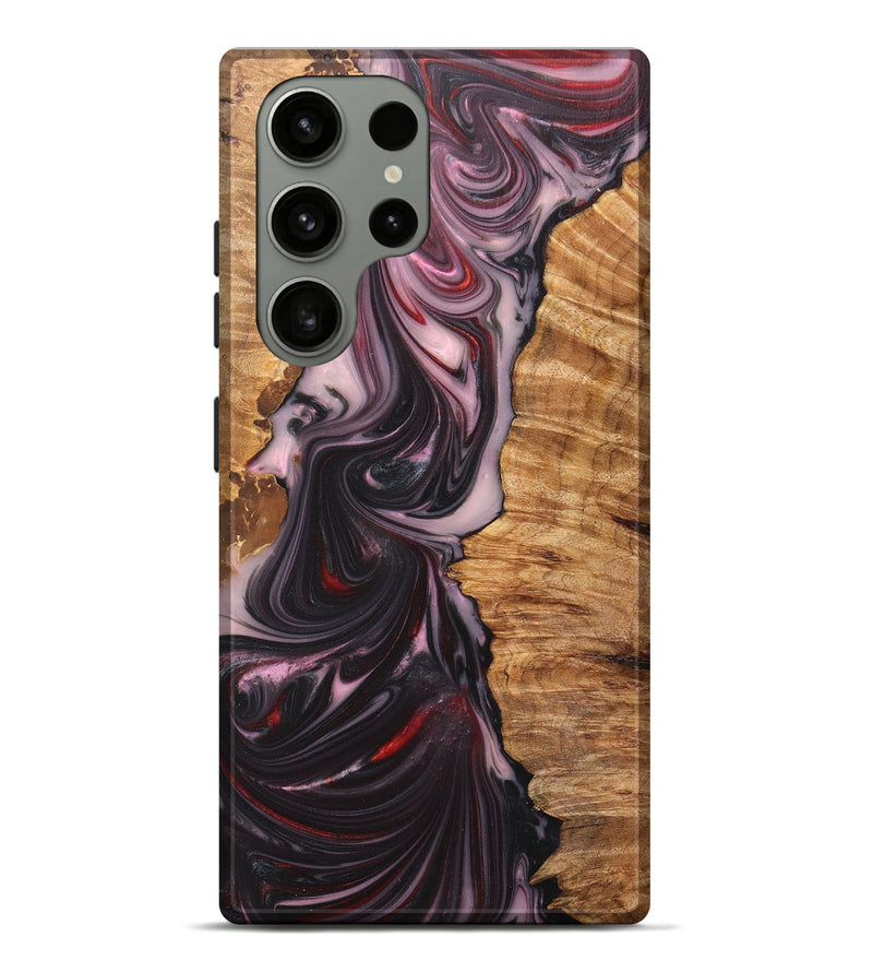 Galaxy S23 Ultra Wood+Resin Live Edge Phone Case - Susie (Red, 669575)