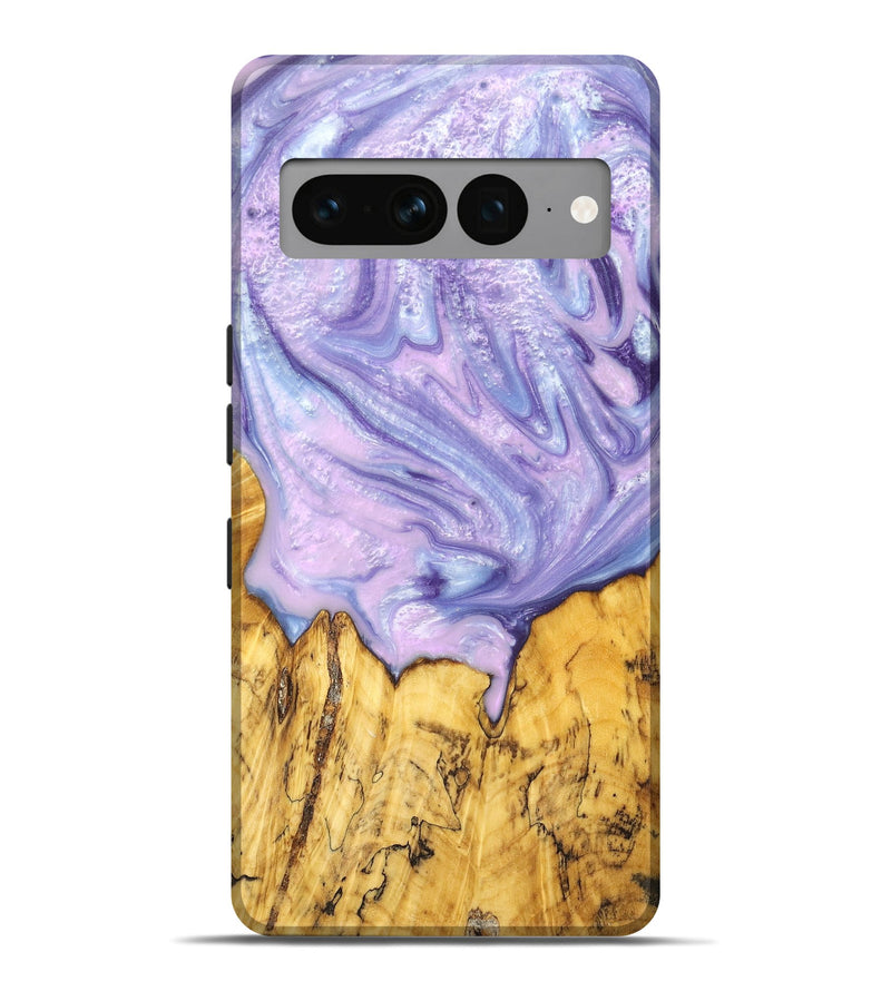 Pixel 7 Pro Wood+Resin Live Edge Phone Case - Lyric (Purple, 669578)