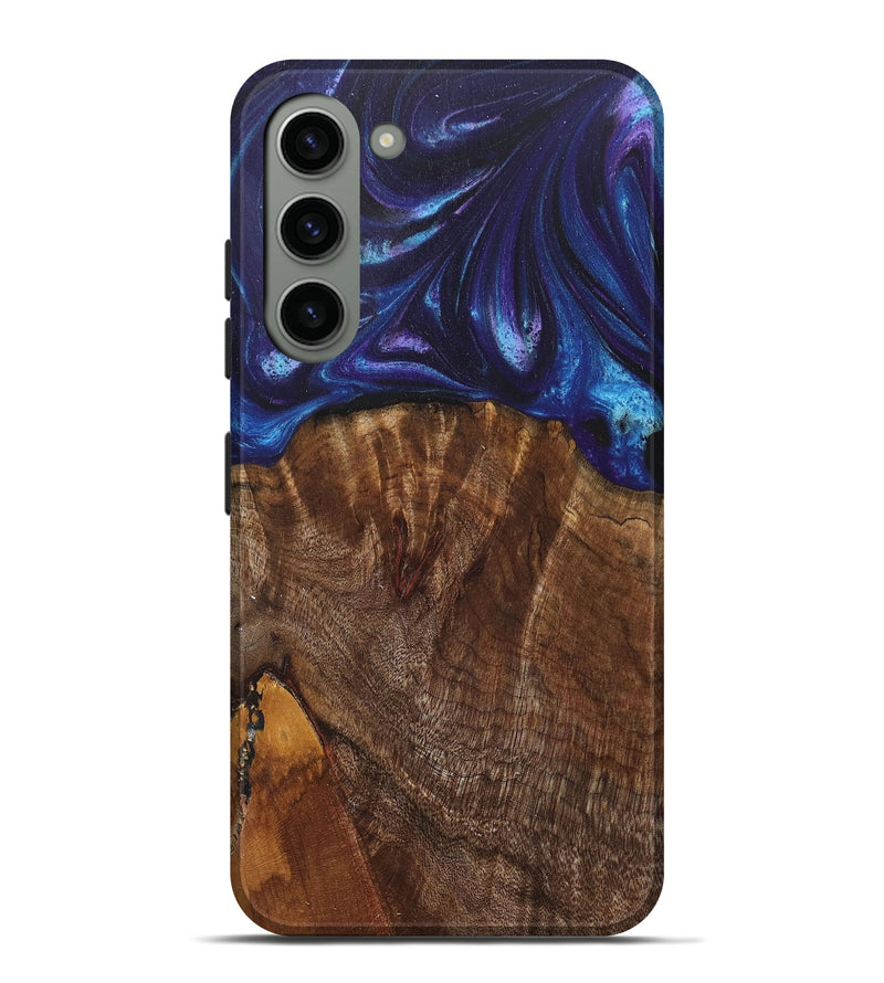 Galaxy S23 Plus Wood+Resin Live Edge Phone Case - Gloria (Blue, 669600)