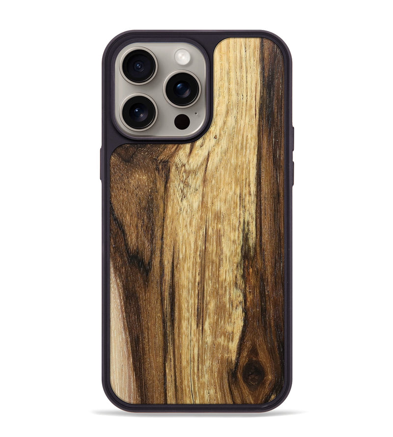 iPhone 15 Pro Max Wood+Resin Phone Case - Stephen (Wood Burl, 669642)