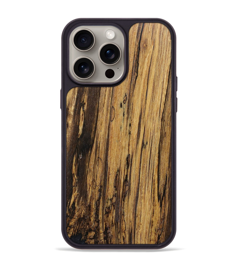 iPhone 15 Pro Max Wood+Resin Phone Case - Enzo (Wood Burl, 669656)