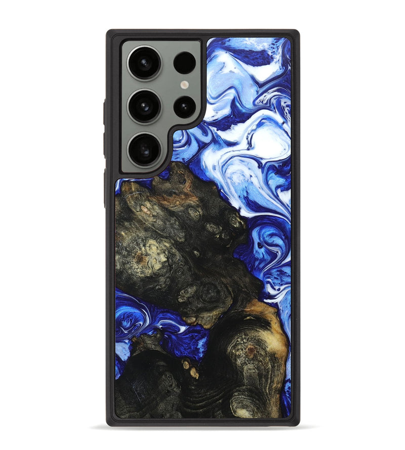 Galaxy S23 Ultra Wood+Resin Phone Case - Herman (Blue, 669691)