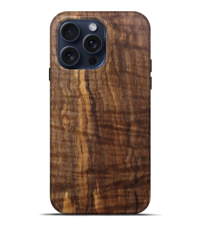 iPhone 15 Pro Max Wood+Resin Live Edge Phone Case - Diego (Wood Burl, 669766)