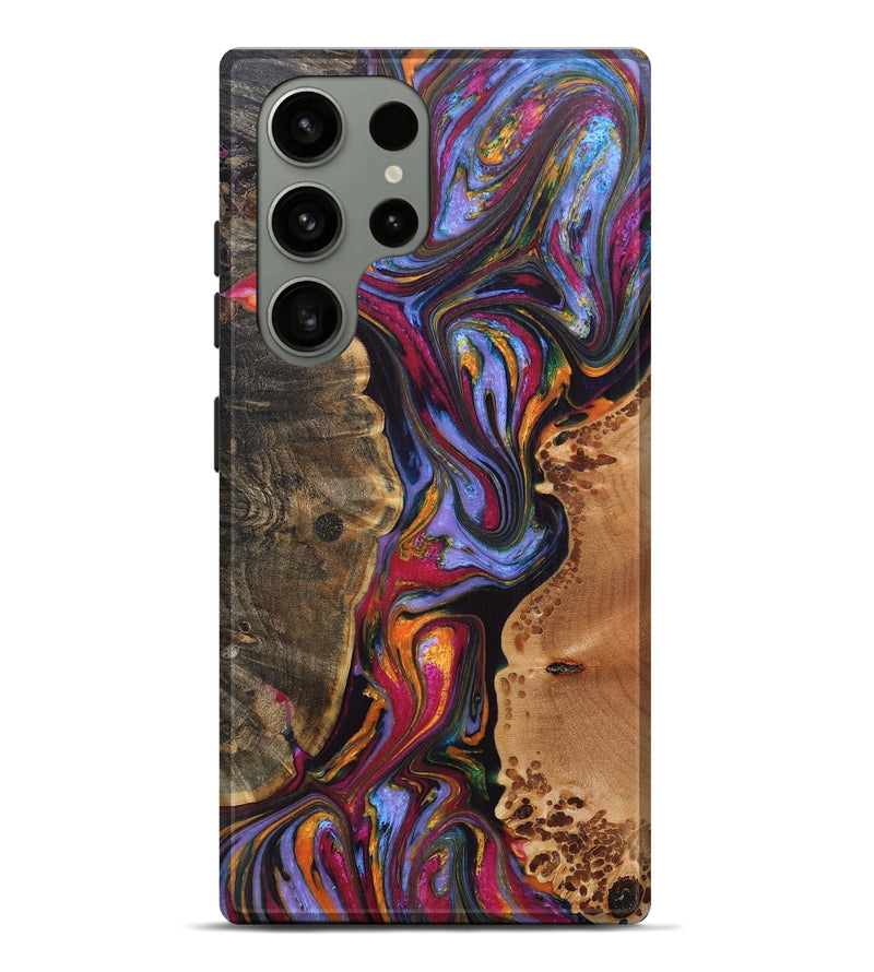 Galaxy S23 Ultra Wood+Resin Live Edge Phone Case - Arlene (Purple, 669769)