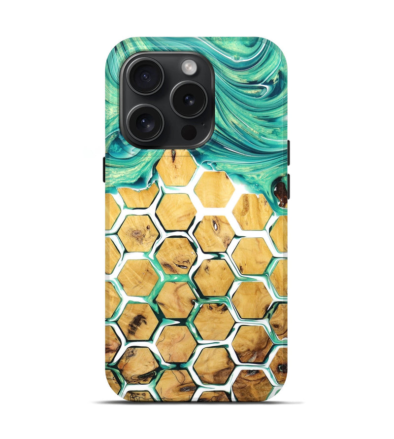 iPhone 15 Pro Wood+Resin Live Edge Phone Case - Holden (Pattern, 669771)