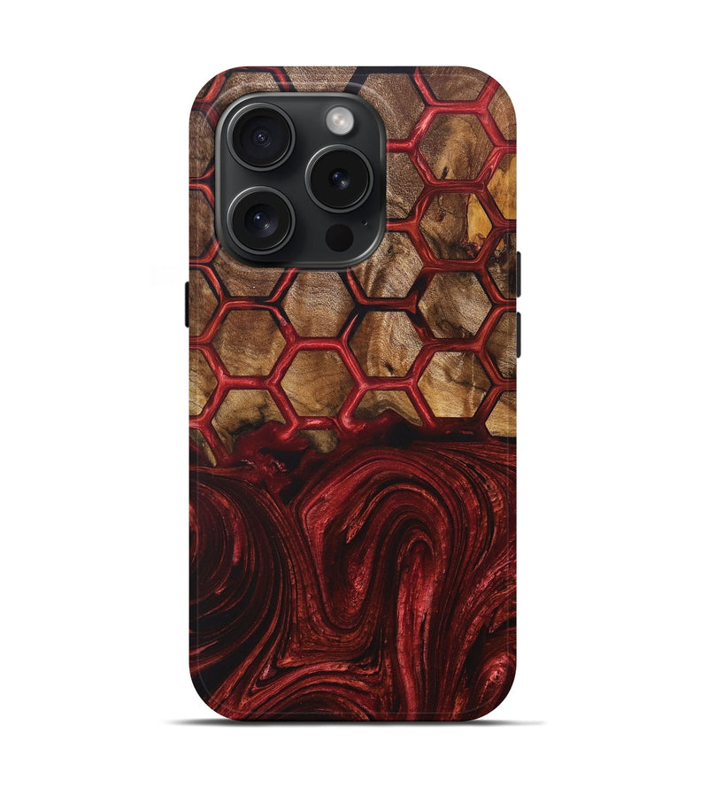 iPhone 15 Pro Wood+Resin Live Edge Phone Case - Lindsay (Pattern, 669773)