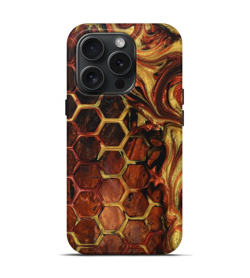 iPhone 15 Pro Wood+Resin Live Edge Phone Case - Kairo (Pattern, 669776)