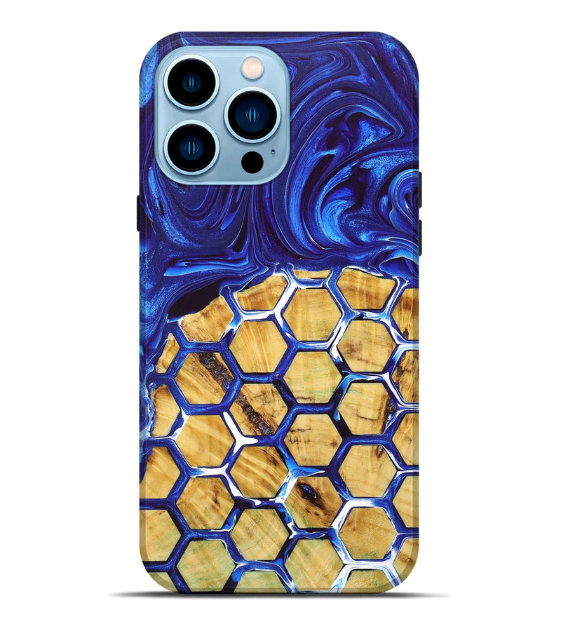 iPhone 14 Pro Max Wood+Resin Live Edge Phone Case - James (Pattern, 669777)
