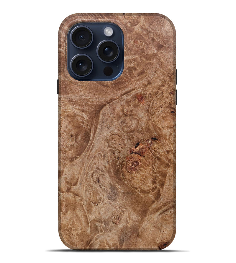 iPhone 15 Pro Max Wood+Resin Live Edge Phone Case - Odin (Wood Burl, 669780)