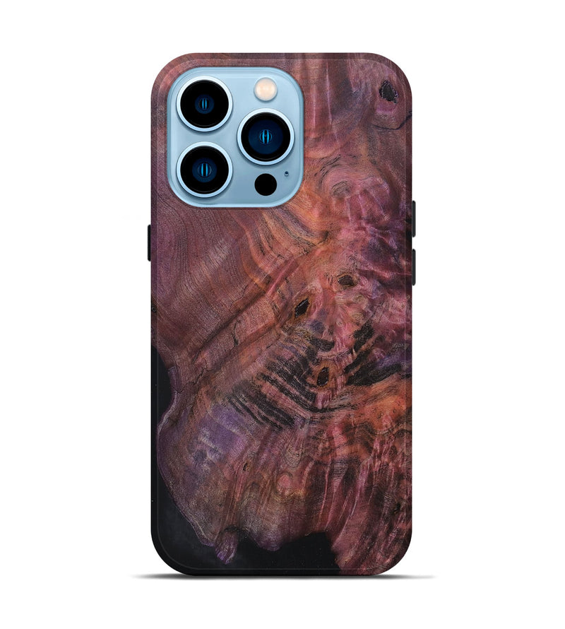 iPhone 14 Pro Wood+Resin Live Edge Phone Case - Isabel (Wood Burl, 669782)