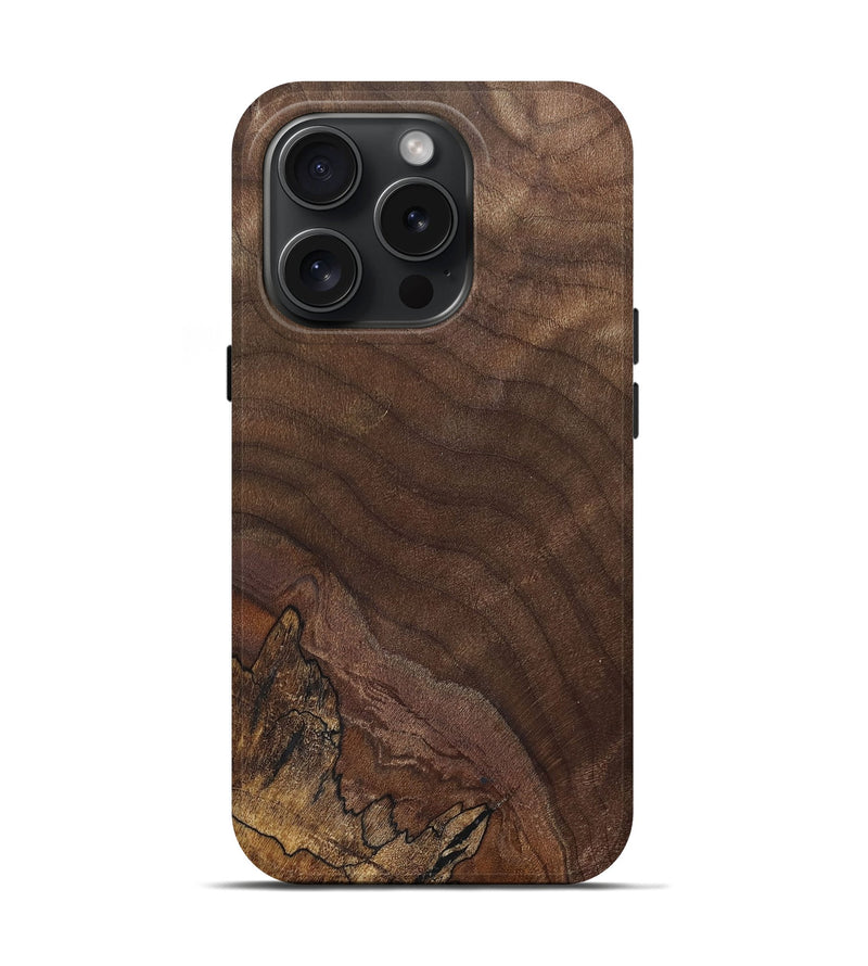 iPhone 15 Pro Wood+Resin Live Edge Phone Case - Emily (Wood Burl, 669787)