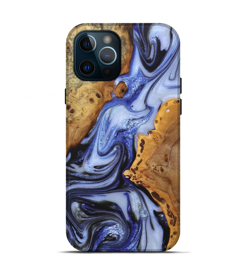 iPhone 12 Pro Wood+Resin Live Edge Phone Case - Liliana (Purple, 669808)