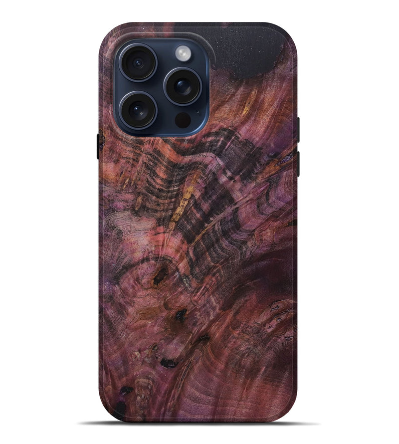 iPhone 15 Pro Max Wood+Resin Live Edge Phone Case - Manuel (Wood Burl, 669812)