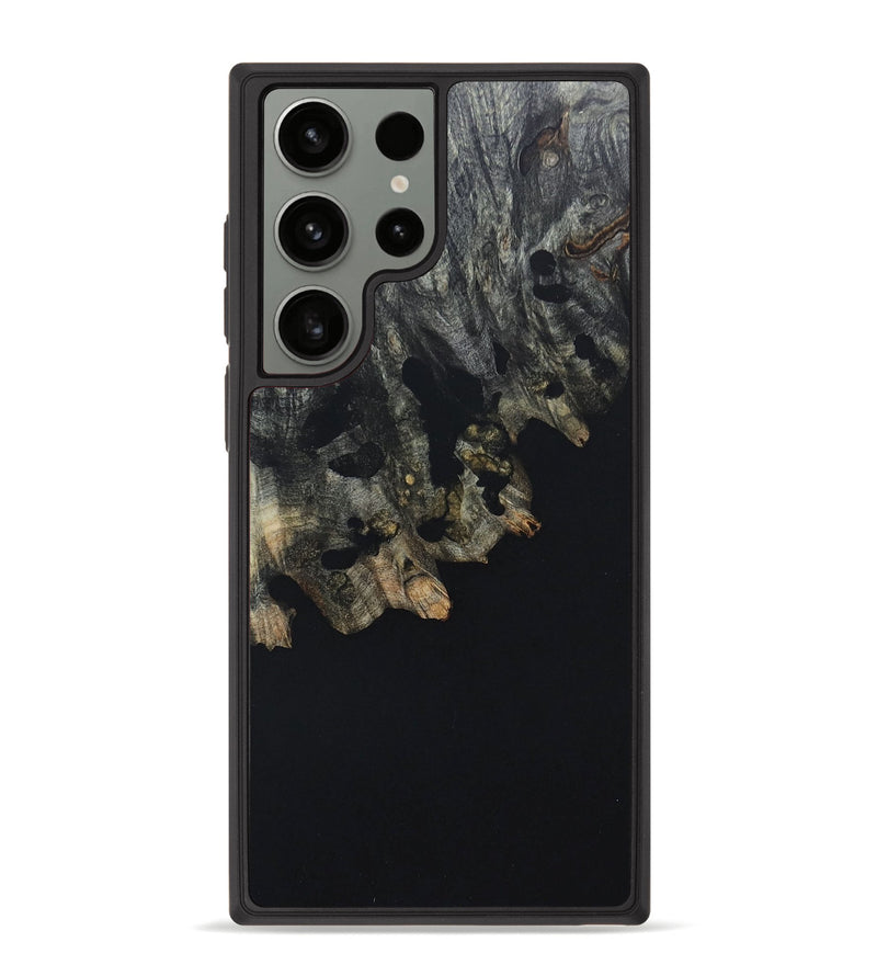 Galaxy S23 Ultra Wood+Resin Phone Case - Emanuel (Pure Black, 669846)