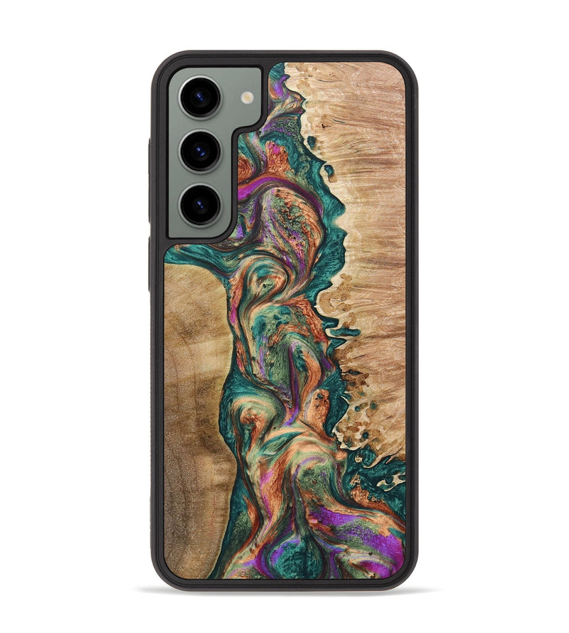 Galaxy S23 Plus Wood+Resin Phone Case - Tommy (Green, 669881)