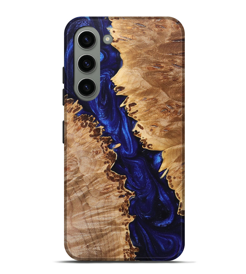Galaxy S23 Plus Wood+Resin Live Edge Phone Case - Brett (Blue, 669967)
