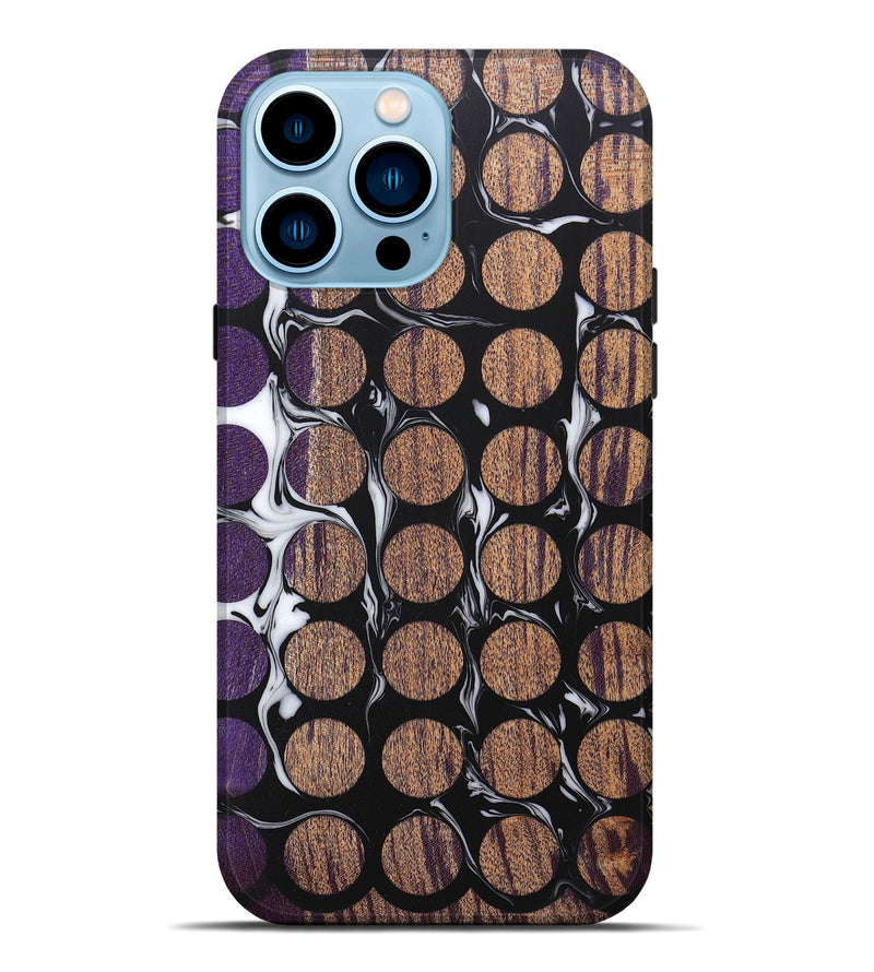 iPhone 14 Pro Max Wood+Resin Live Edge Phone Case - Mckinley (Pattern, 669979)