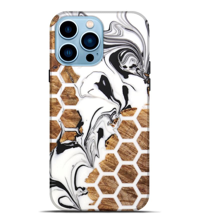 iPhone 14 Pro Max Wood+Resin Live Edge Phone Case - Cristian (Pattern, 669980)
