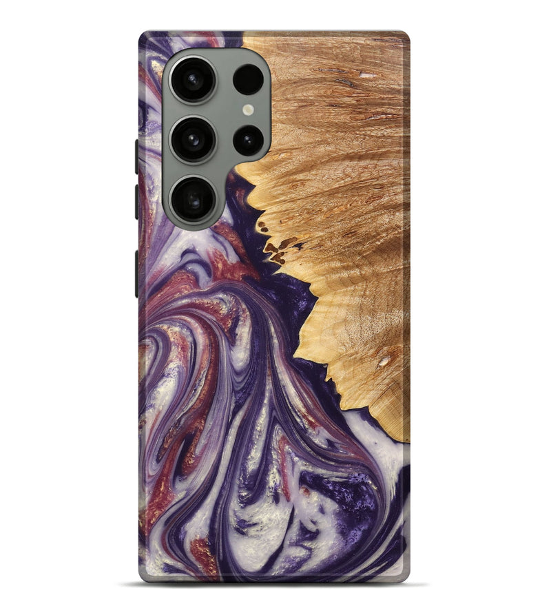 Galaxy S23 Ultra Wood+Resin Live Edge Phone Case - Bentley (Purple, 669987)