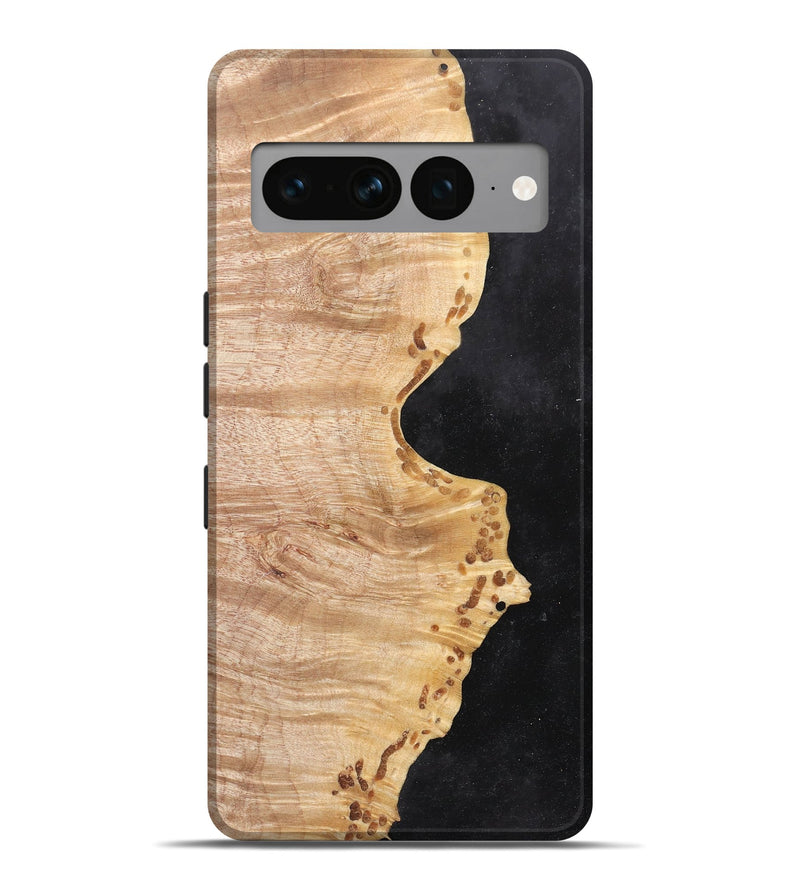 Pixel 7 Pro Wood+Resin Live Edge Phone Case - Claire (Black & White, 669995)