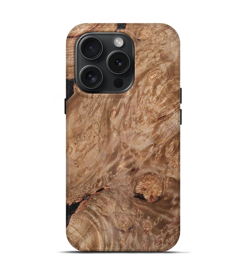 iPhone 15 Pro Wood+Resin Live Edge Phone Case - Aspen (Wood Burl, 670008)