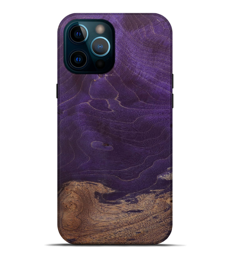 iPhone 12 Pro Max Wood+Resin Live Edge Phone Case - Nash (Wood Burl, 670009)