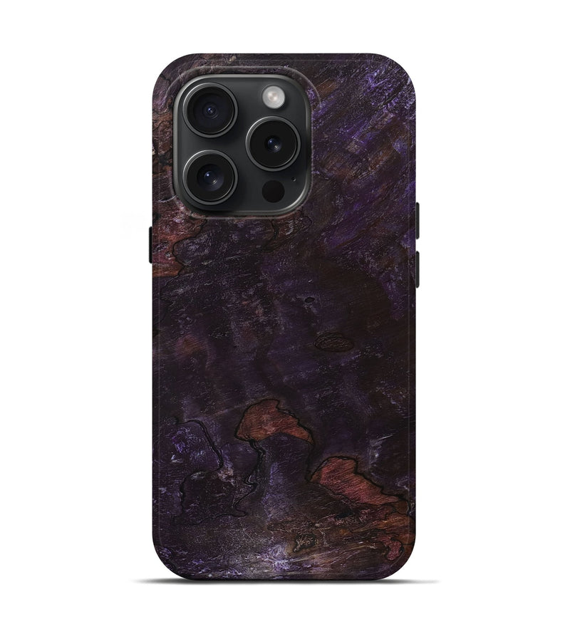 iPhone 15 Pro Wood+Resin Live Edge Phone Case - Aniya (Wood Burl, 670010)